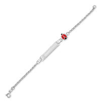Figaro Chain with Linked ID Bracelet with Lady Bug image