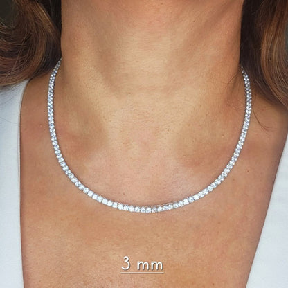 Classic Tennis Necklace 3 mm