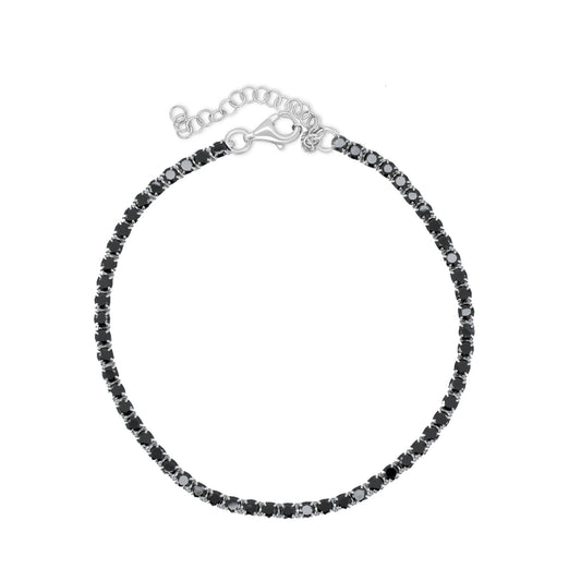 Black Tennis Bracelet - Light