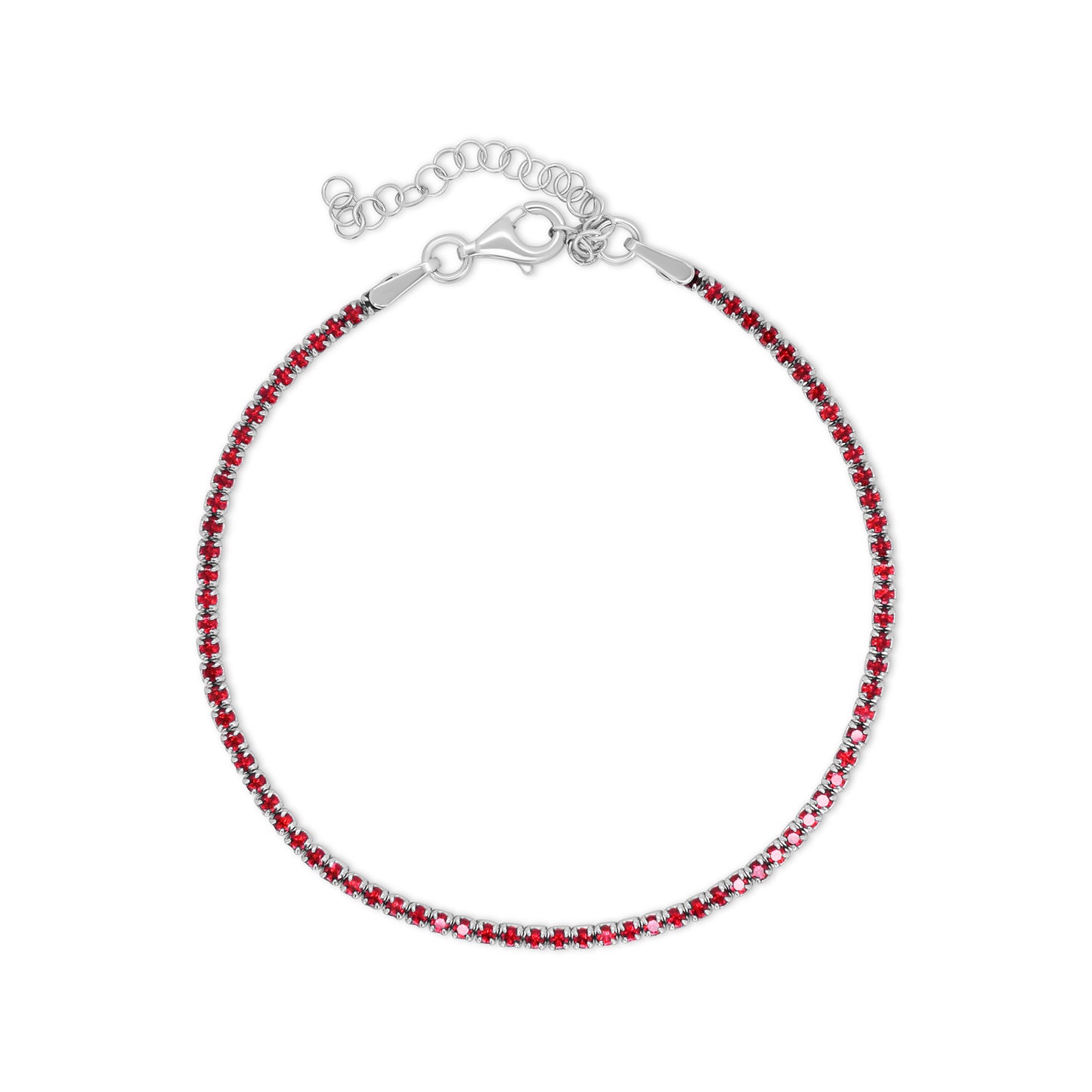 Red Garnet Tennis Bracelet