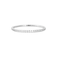 Sparkling Stretch Silver Tennis Bracelet image