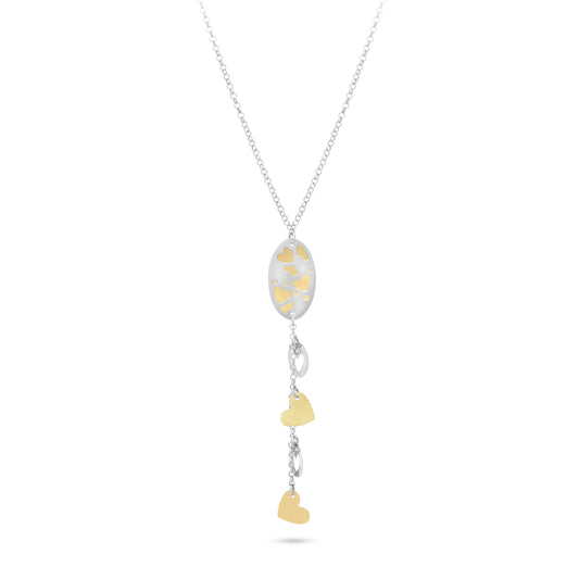 Golden Heart-Drop Pendant Necklace