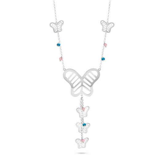 Butterfly Bloom Charm Necklace