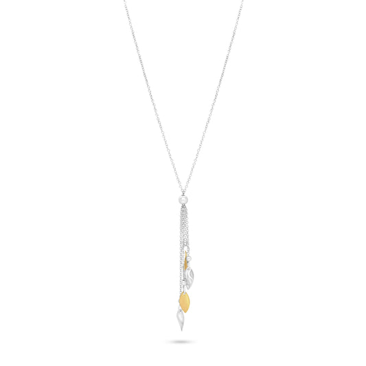 Golden Drizzle Leaf Necklace
