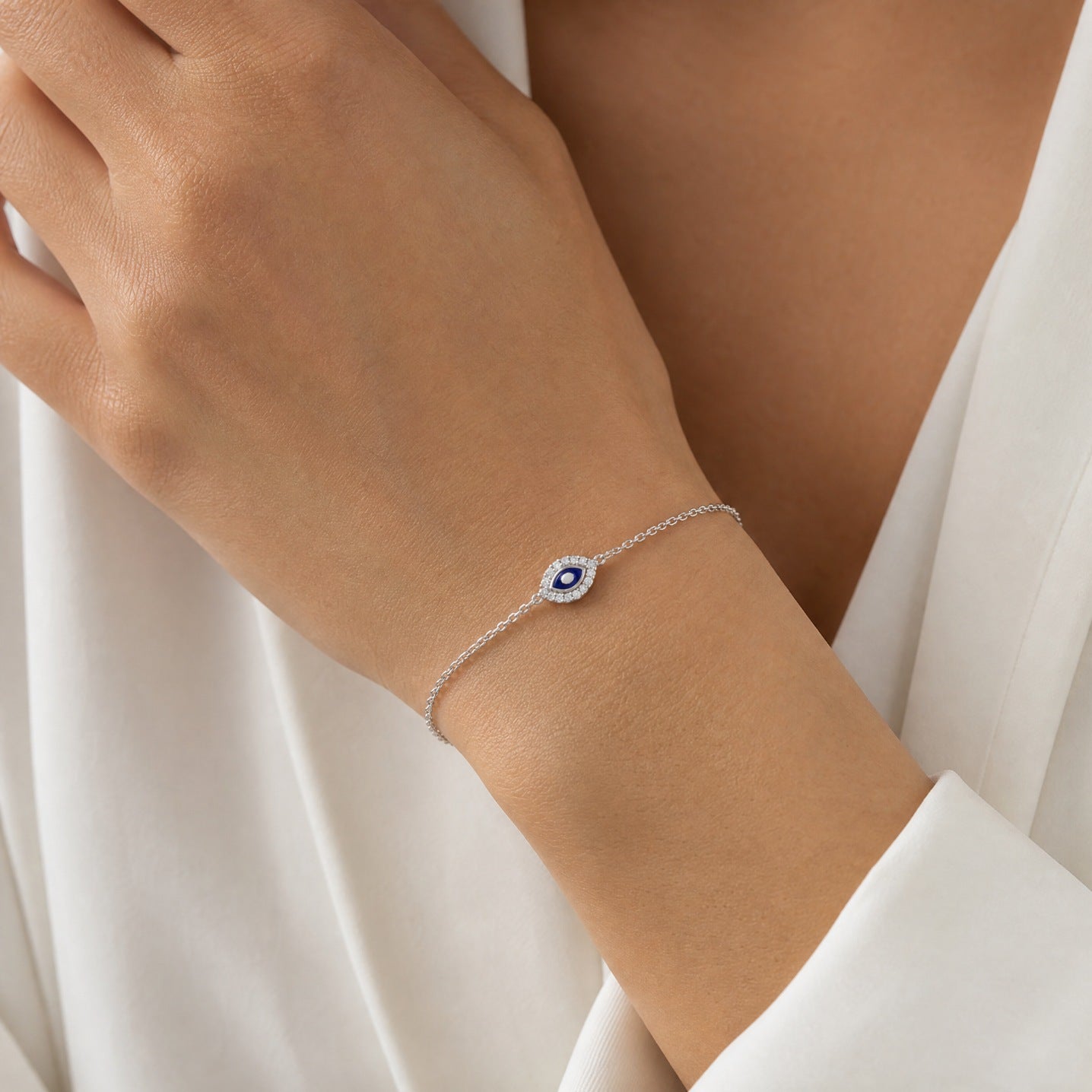 Small Evil-eye Marquise Amulet Bracelet