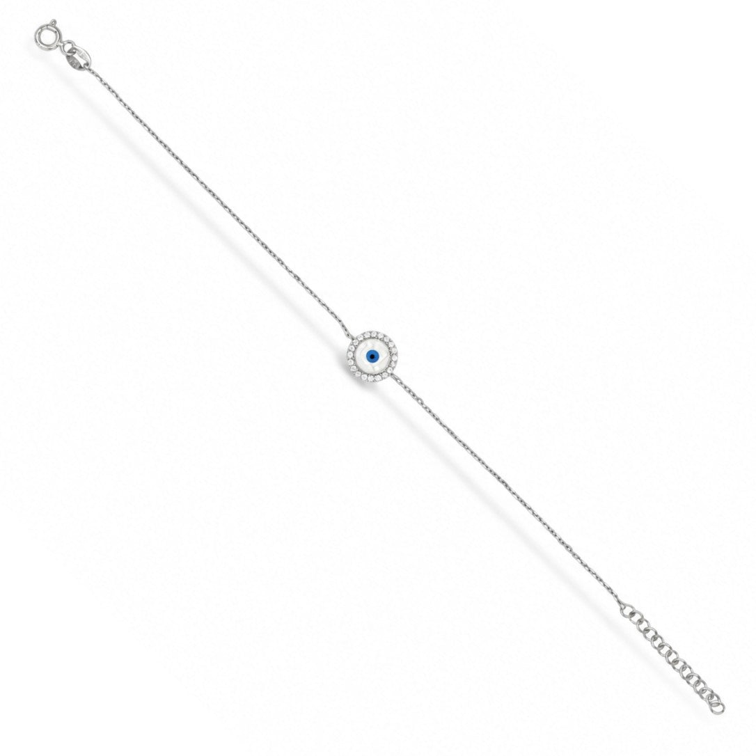 Halo Evil Eye Charm Lightweight Bracelet
