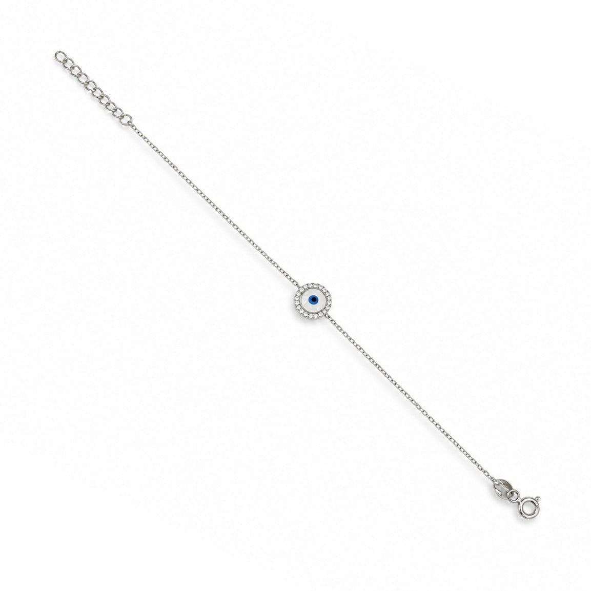 Halo Evil Eye Charm Lightweight Bracelet