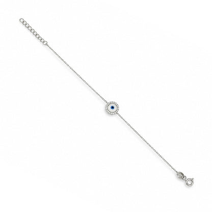 Halo Evil Eye Charm Lightweight Bracelet