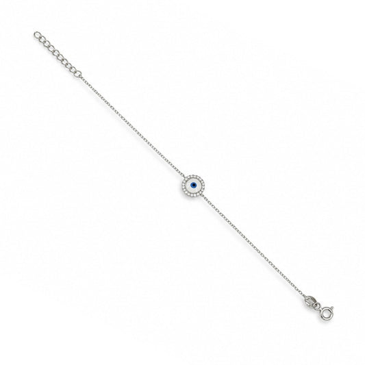 Halo Evil Eye Charm Lightweight Bracelet