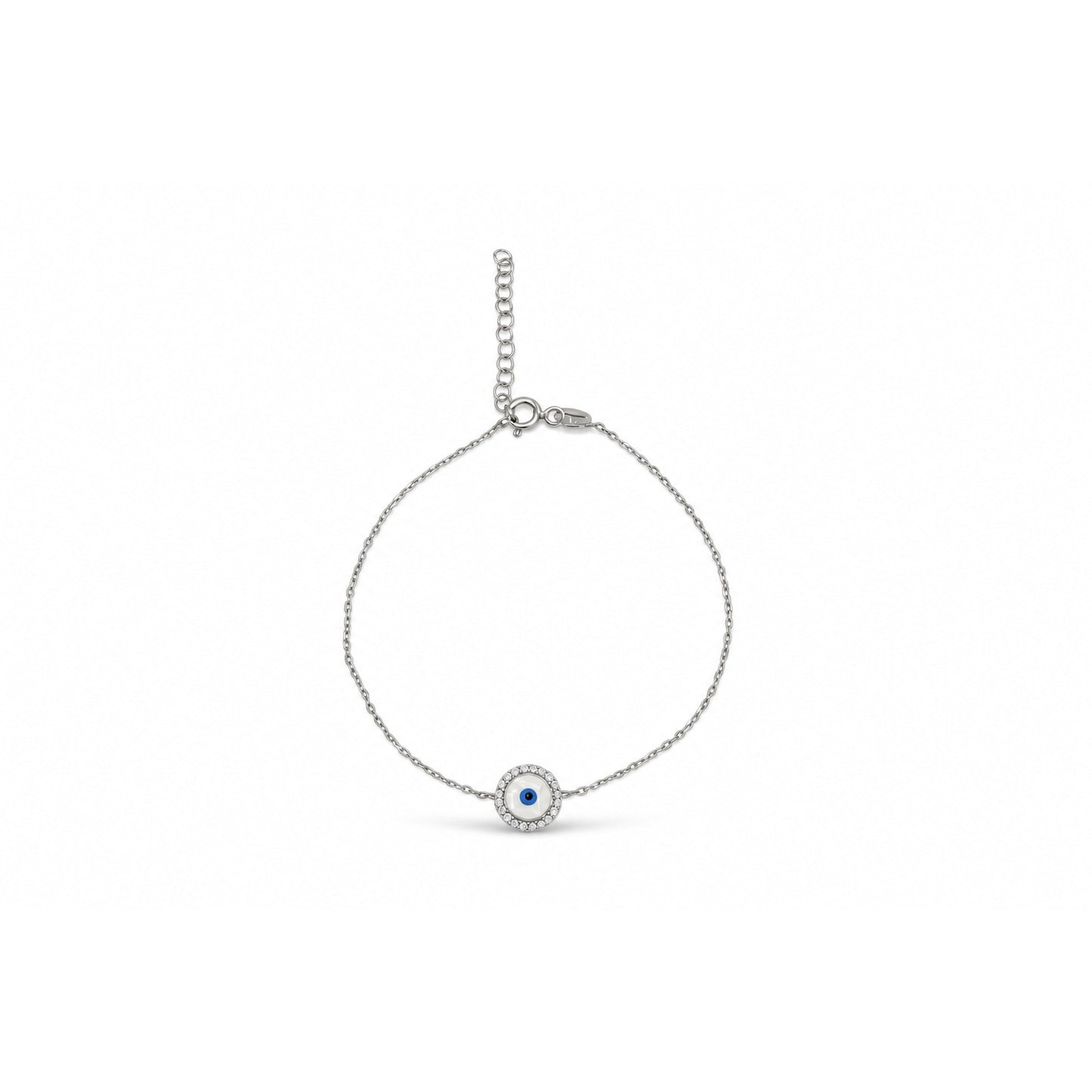 Halo Evil Eye Charm Lightweight Bracelet