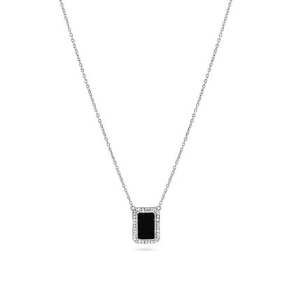 Elegant Obsidian Pendant Necklace