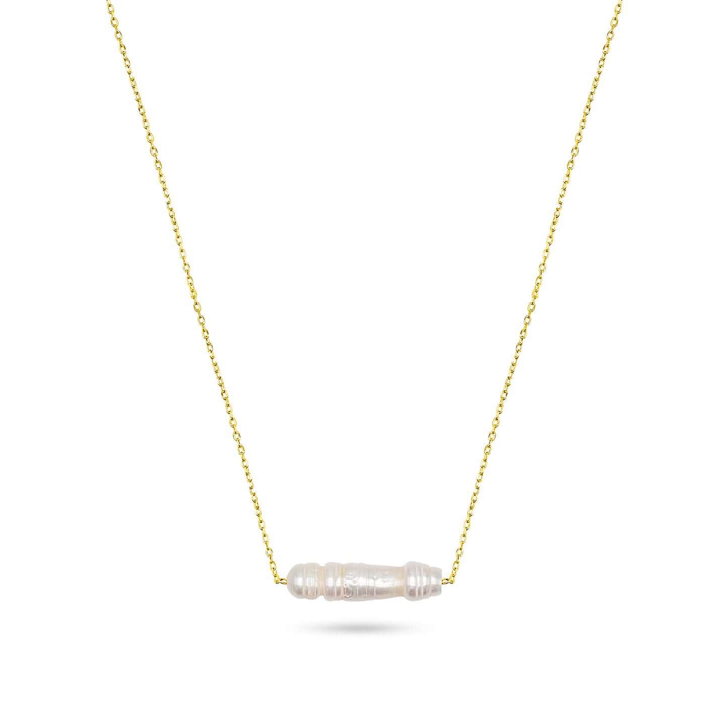 Horizontal Pearl Bar Necklace