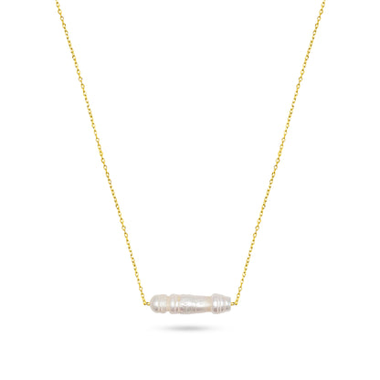 Horizontal Pearl Bar Necklace