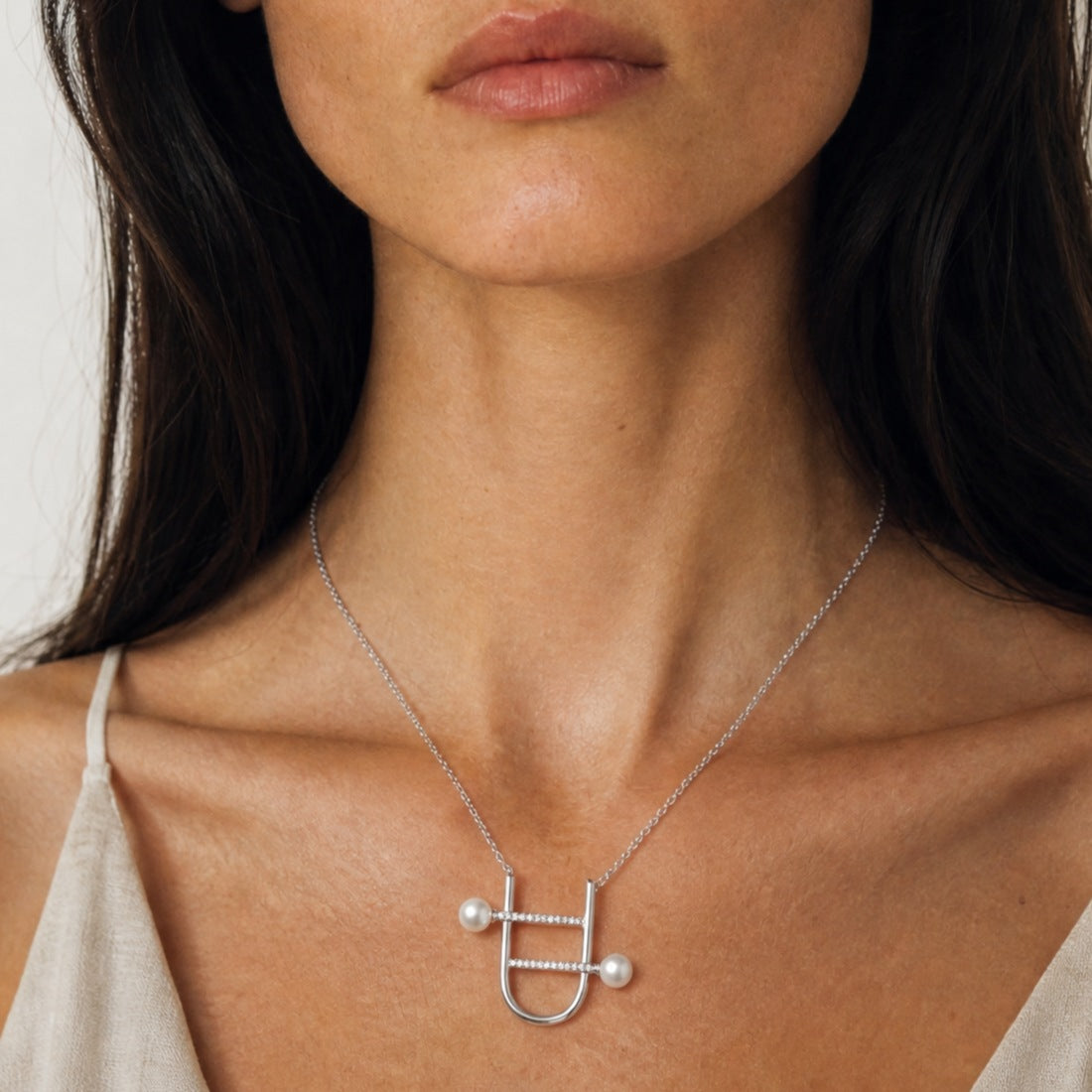 Ladder Bar Pendant Lightweight Necklace
