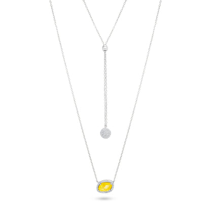 Yellow Oval Necklace