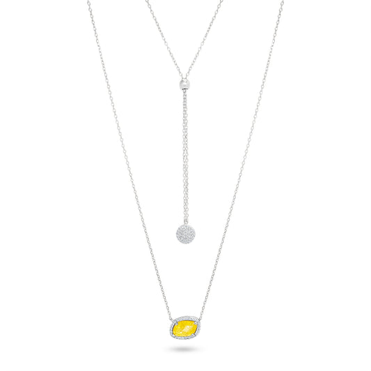 Yellow Oval Necklace