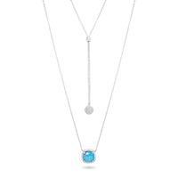 Aquamarine Circle Necklace image