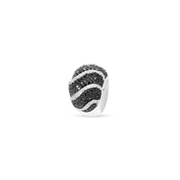 Black and White Wave Pave Ring image