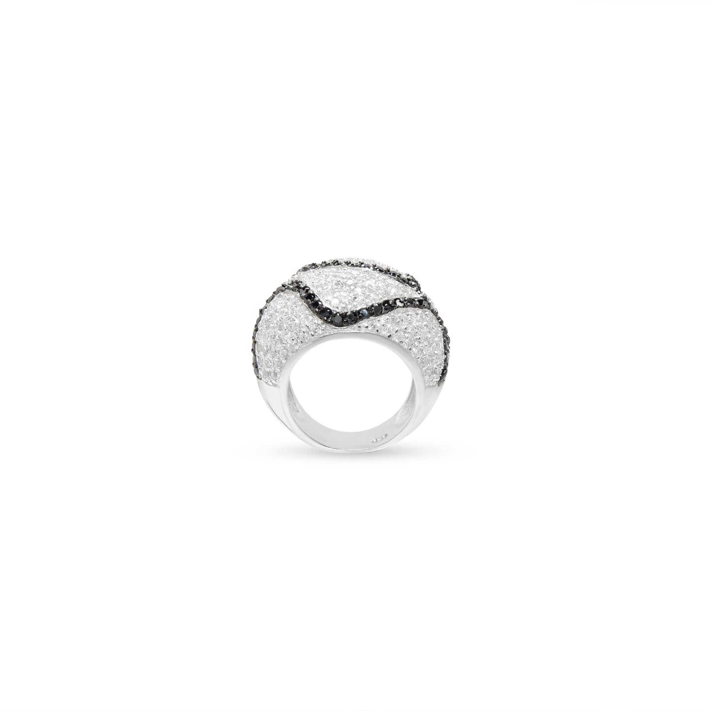 Swirl Pave Statement Ring