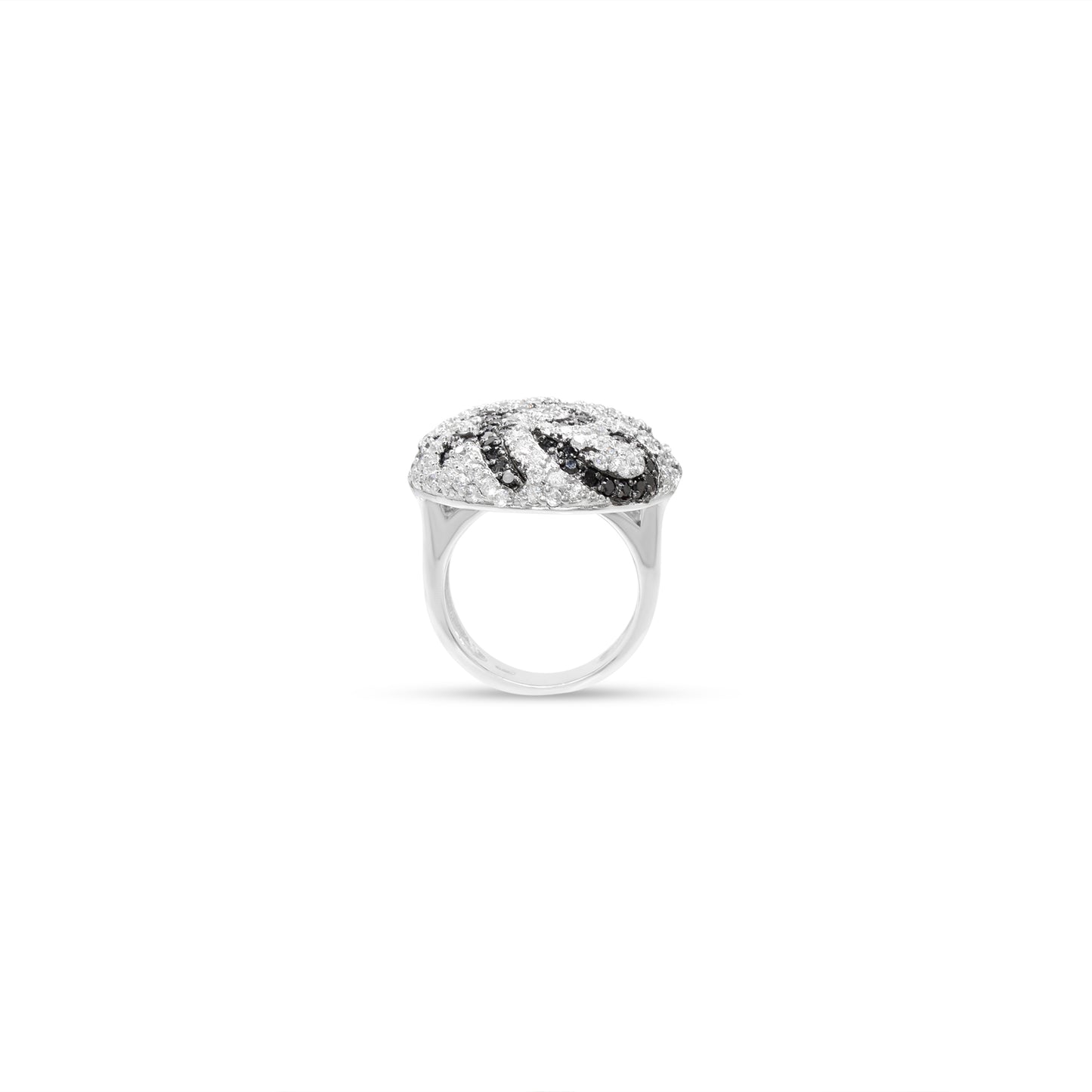 Oval Swirl Pave Ring