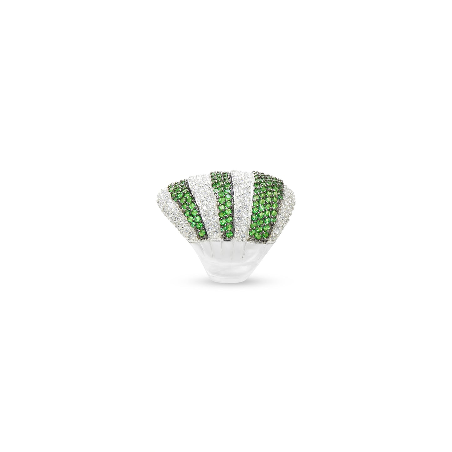 Green Sparkle Shell Ring