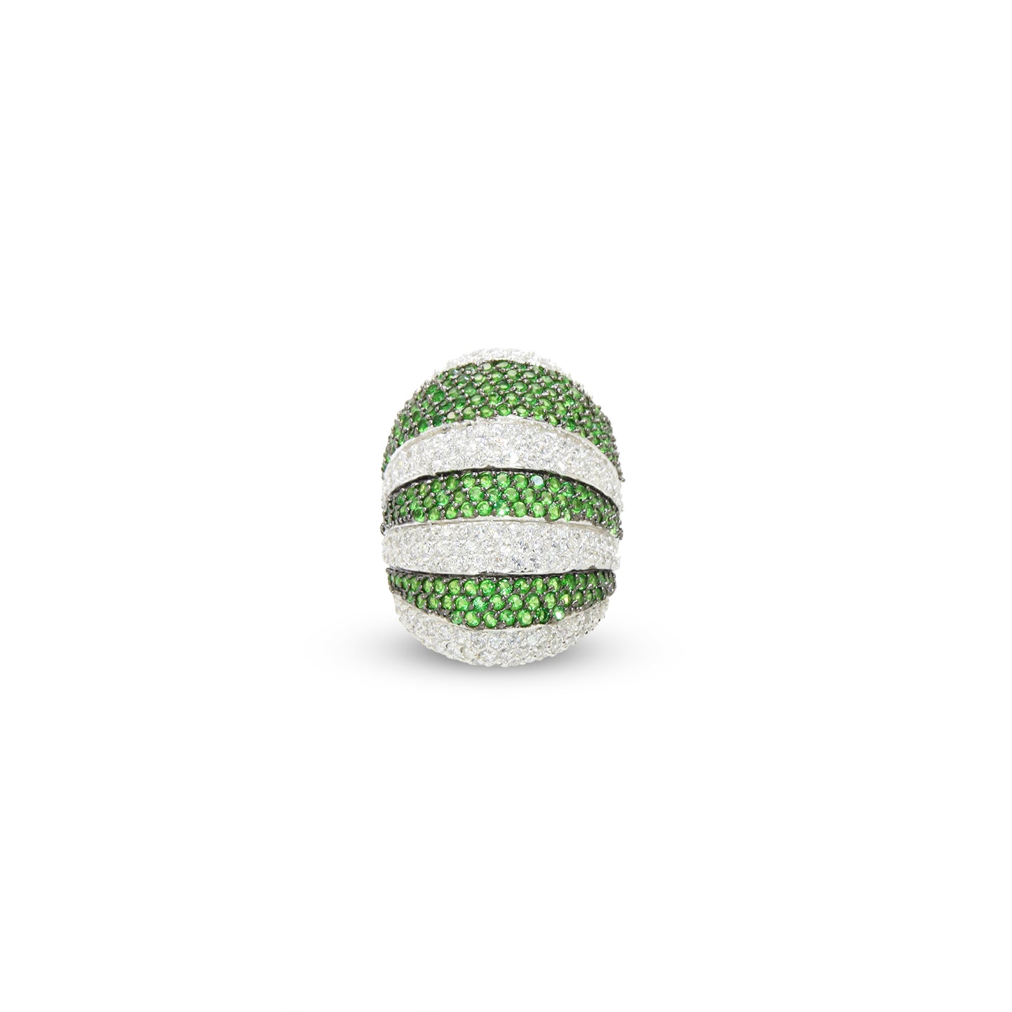 Green Sparkle Shell Ring