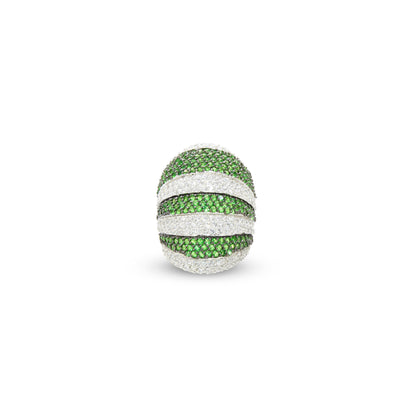 Green Sparkle Shell Ring