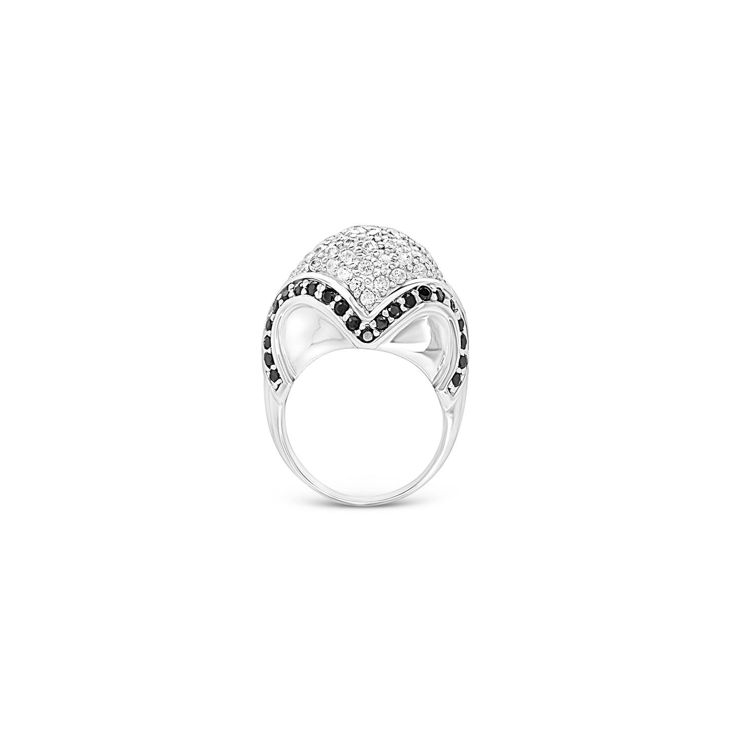 Chic Silver Wave Ring