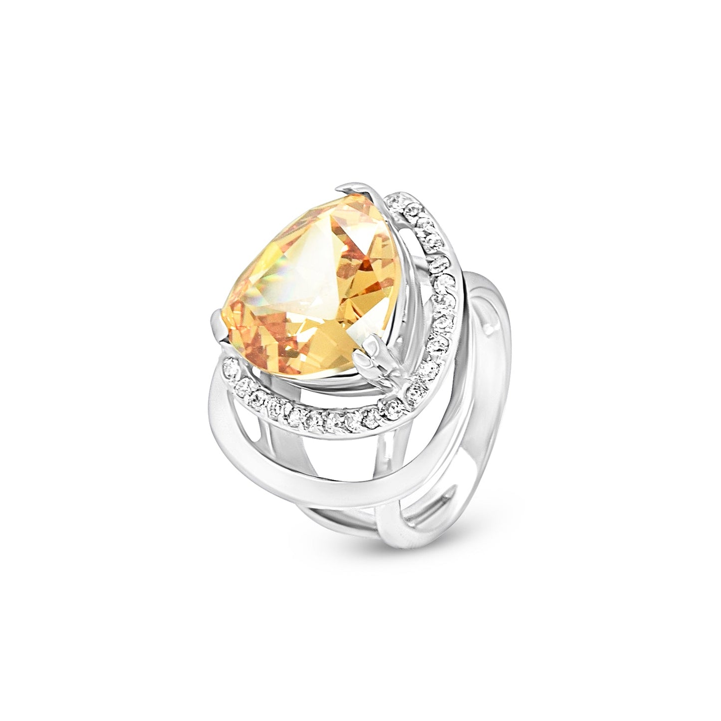 Stacked Triangular Stone Ring