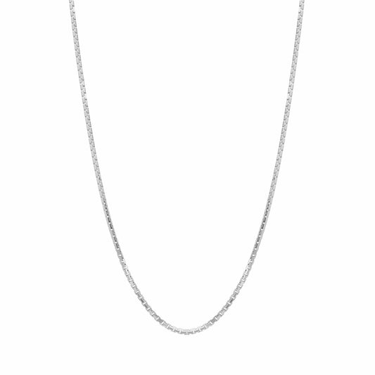 Rhodium Box Chain - 2mm