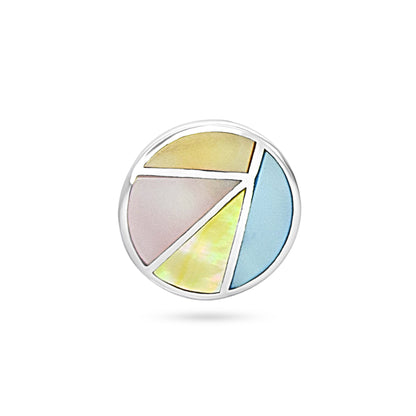 Round Pastel Mother of Pearl Pendant