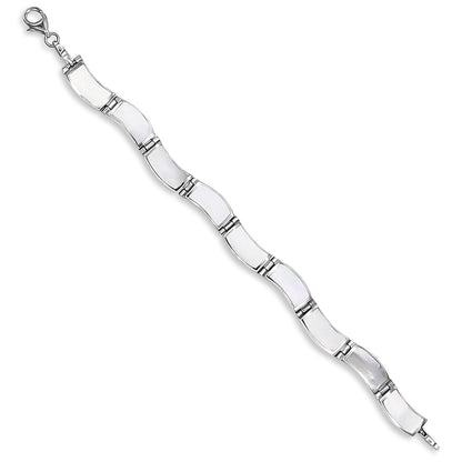 Wavy Pink Pearl Bracelet