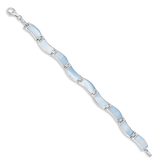 Wavy Pink Pearl Bracelet