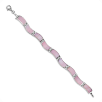 Wavy Pink Pearl Bracelet image