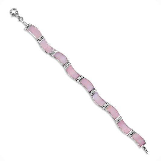 Wavy Pink Pearl Bracelet