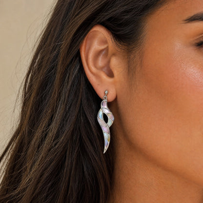Tidal Leaf Drop Earrings