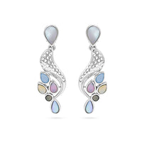 Peacock Bloom Drop Earrings image