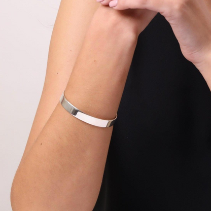 Minimalist Silver Cuff Bracelet | 7 mm