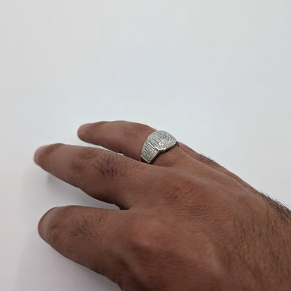 Framed Oval Zircon Ring