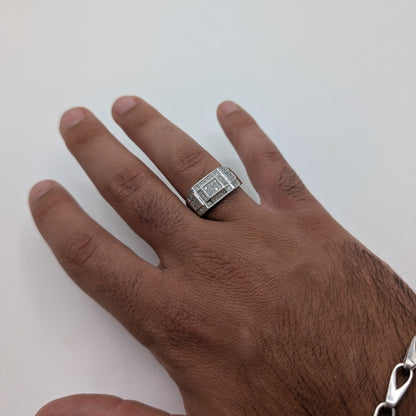 Trapezoid Zircon Ring