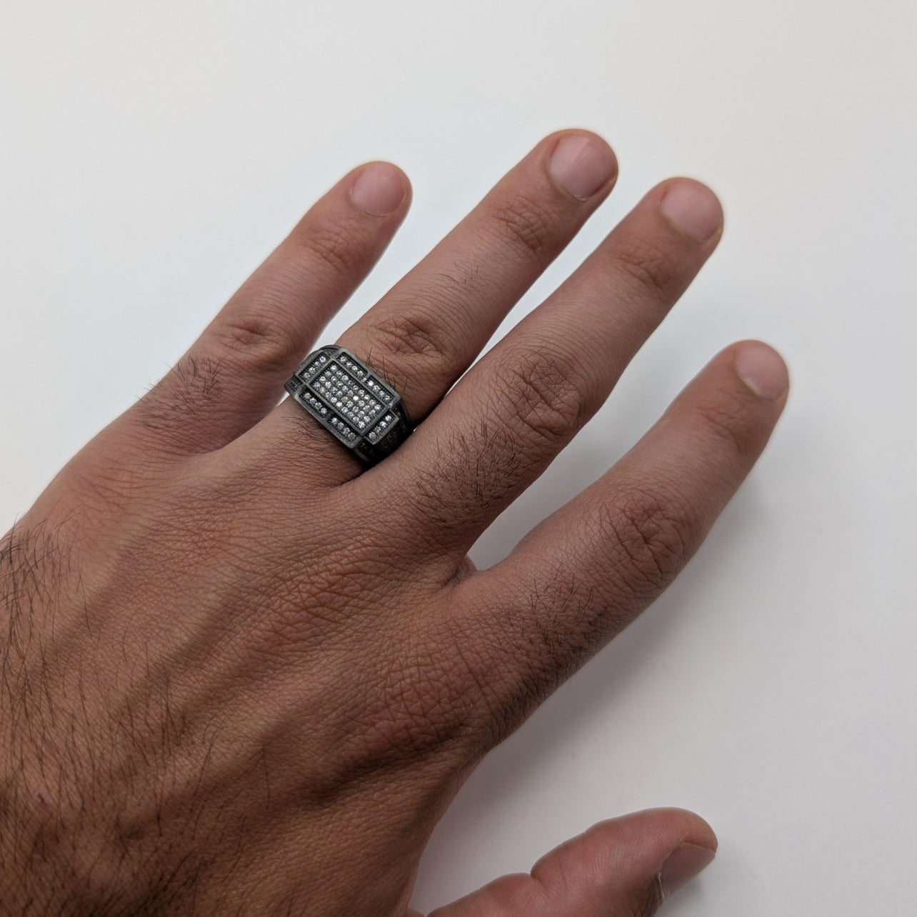 Wide Trap Zircon Ring