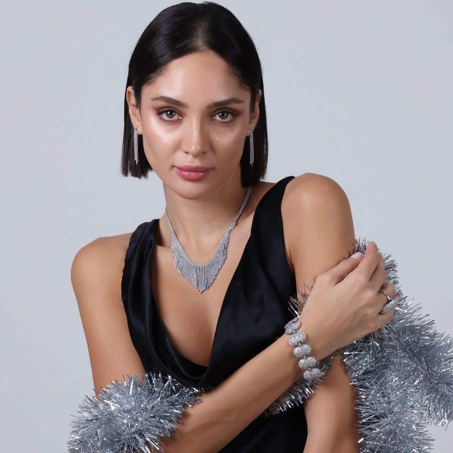 Oval Cluster Statement Bracelet