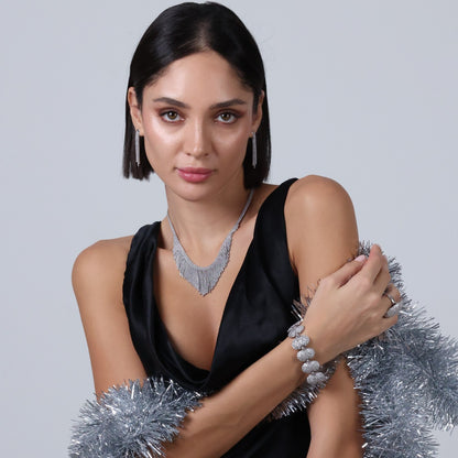 Oval Cluster Statement Bracelet