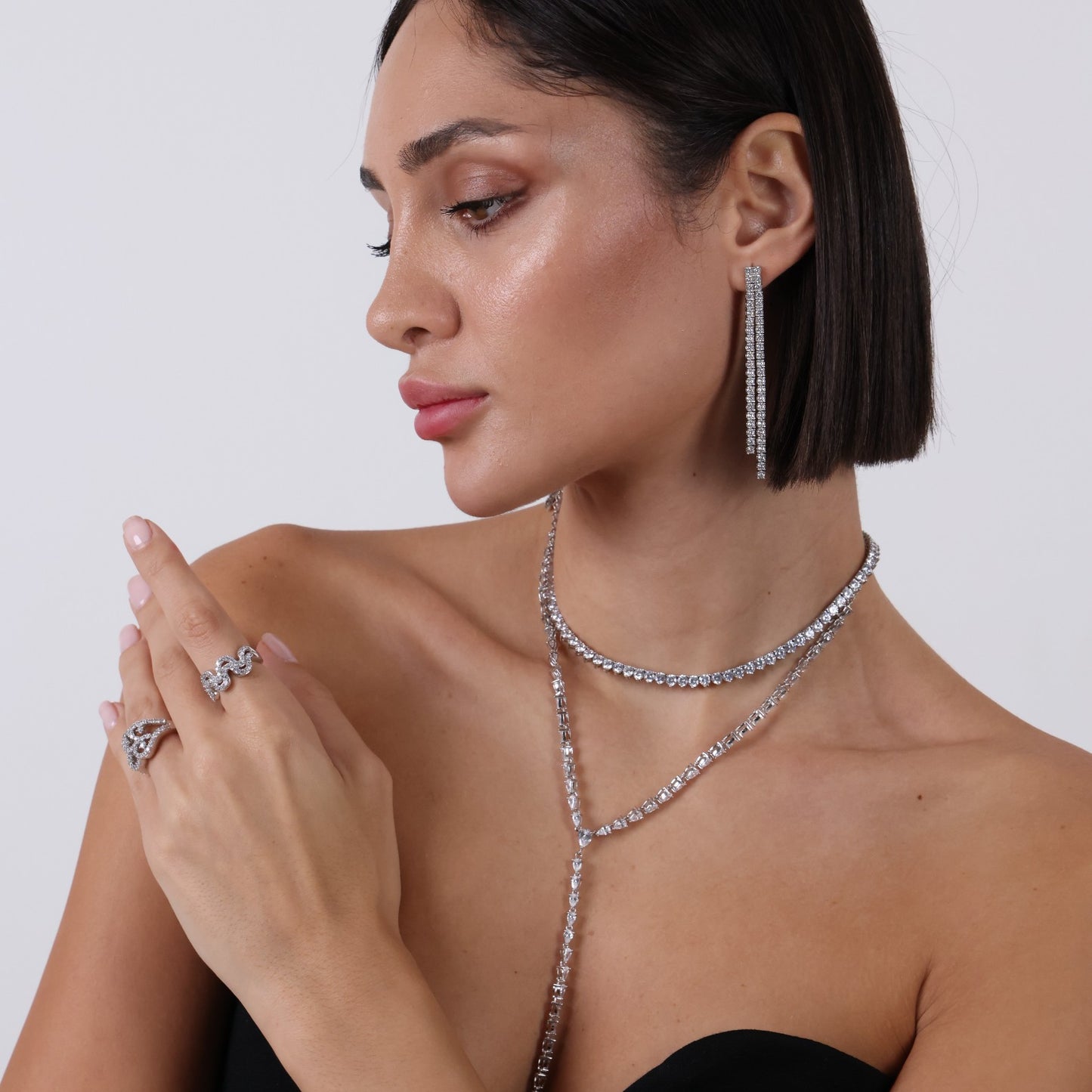 Silver Aura Statement Ring