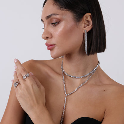 Silver Aura Statement Ring