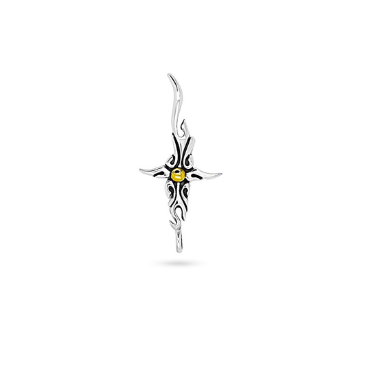 Oxidized Crescent Charm