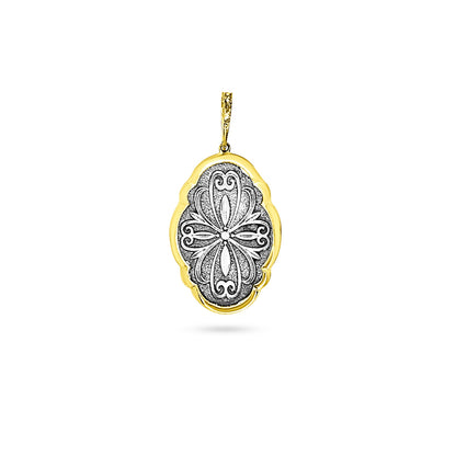 Double-sided Oxidized Cross Pendant