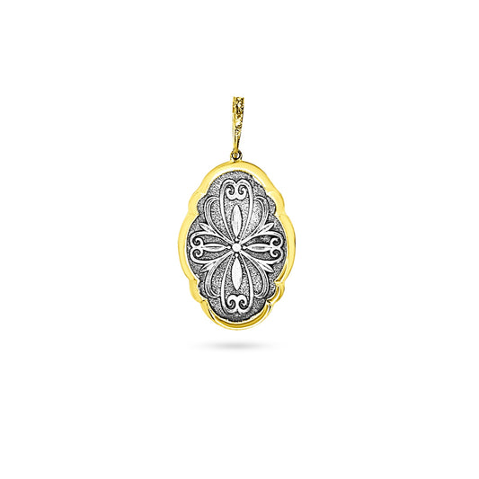 Double-sided Oxidized Cross Pendant