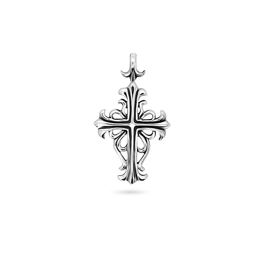 Ornate Silver Cross Pendant
