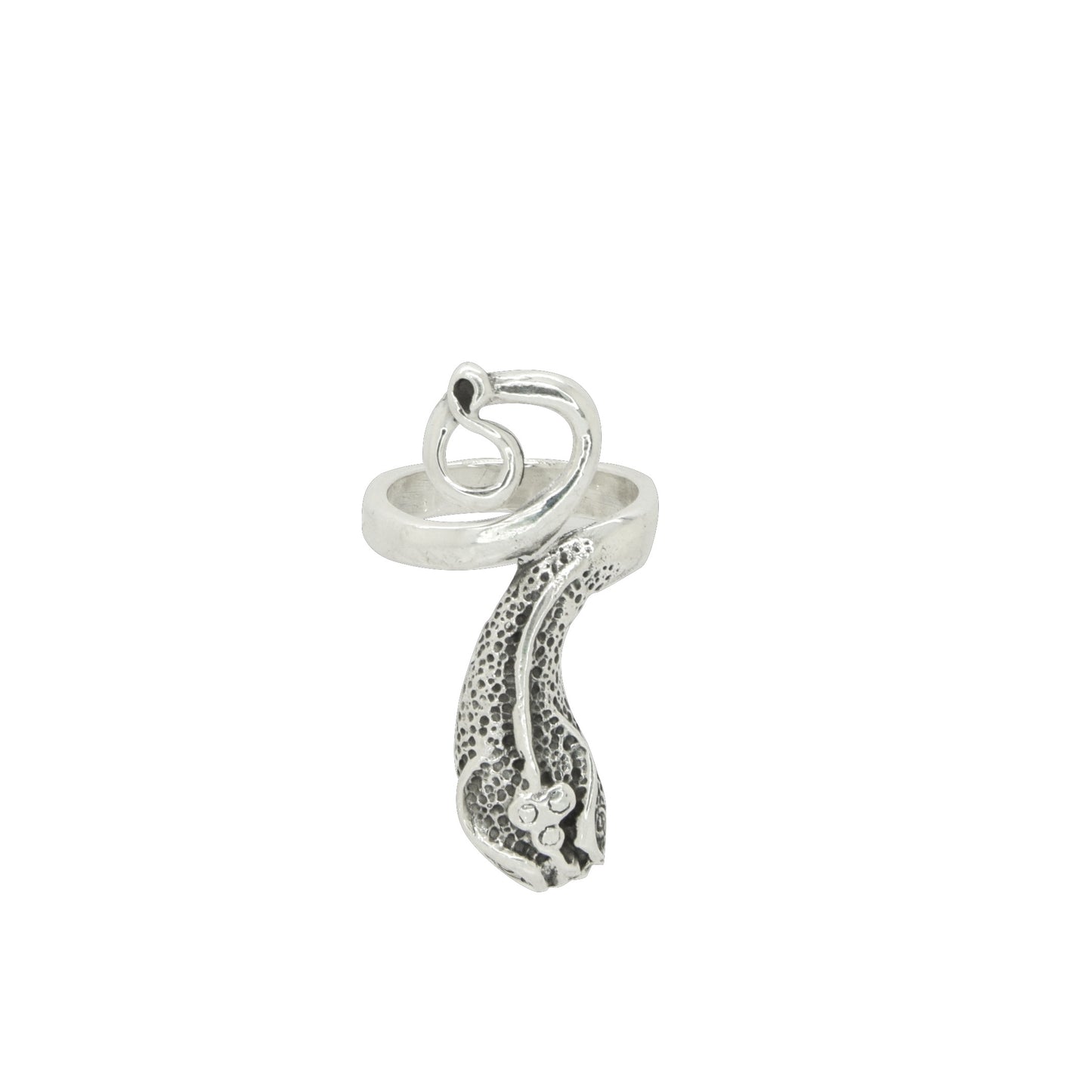 Snake Wrap Oxidized Ring